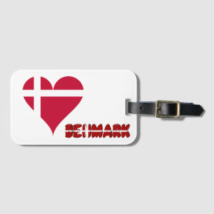 Danish heart luggage tag