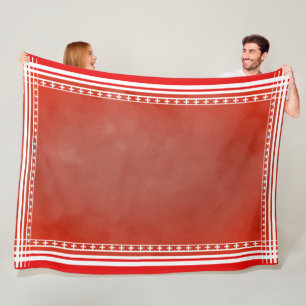 Danish Inspired Red Fleece Blanket