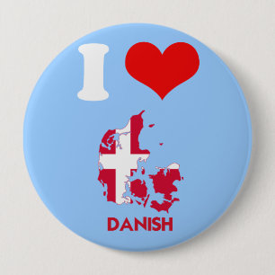 DANISH MAP 10 CM ROUND BADGE