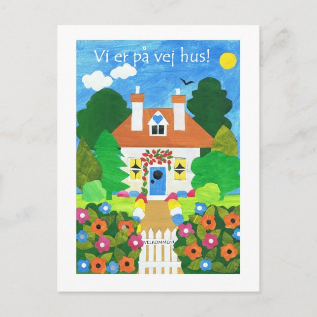 Danish New Address Announcement Postcard (Front)