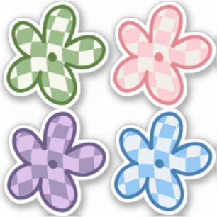 Danish Pastel Aesthetic Daisy Flower Stickers