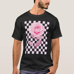 Danish Pastel Aesthetic Pink Rose T-Shirt