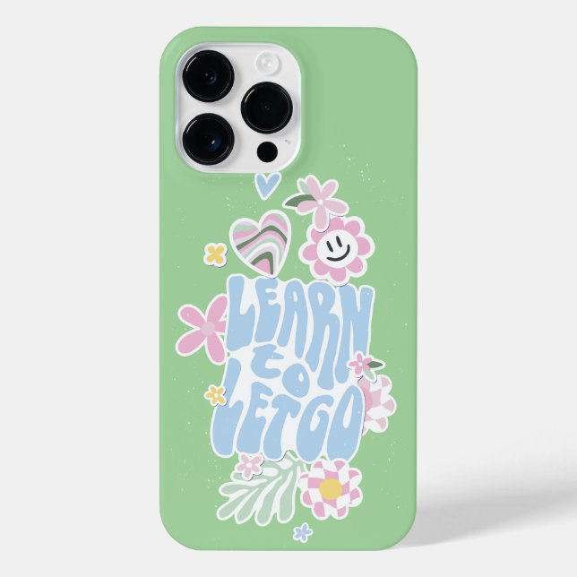 DANISH PASTEL RETRO LEARN TO LET GO  iPhone CASE (Back)