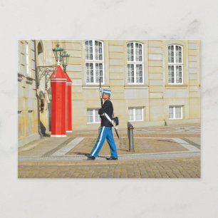 Danish Royal Life Guard on Patrol, Copenhagen Postcard