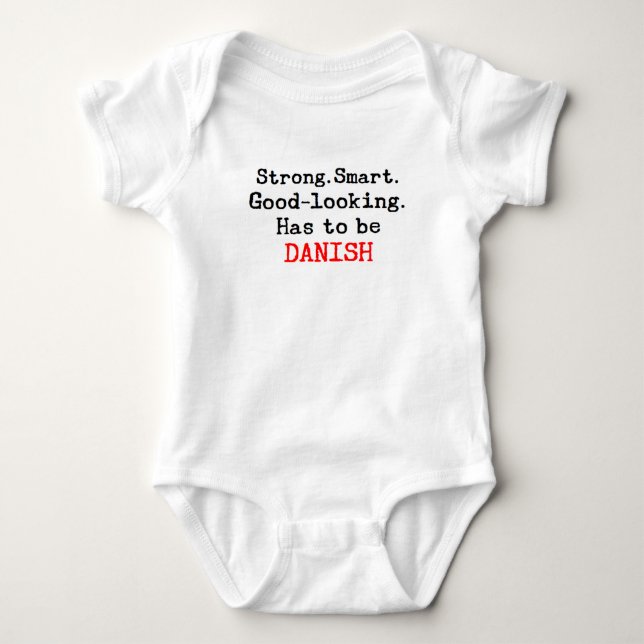 danish strong baby bodysuit (Front)