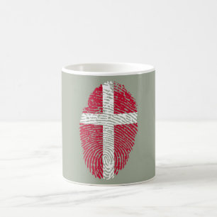 Danish touch fingerprint flag coffee mug
