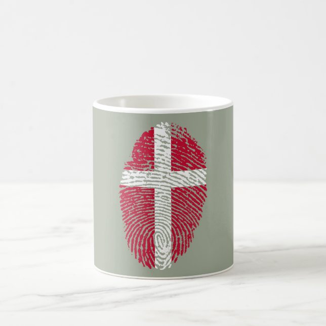 Danish touch fingerprint flag coffee mug (Center)