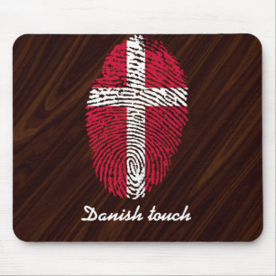 Danish touch fingerprint flag mouse mat