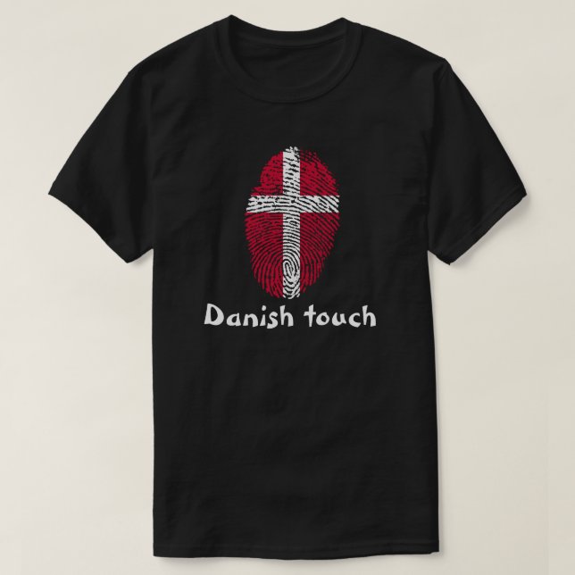 Danish touch fingerprint flag T-Shirt (Design Front)