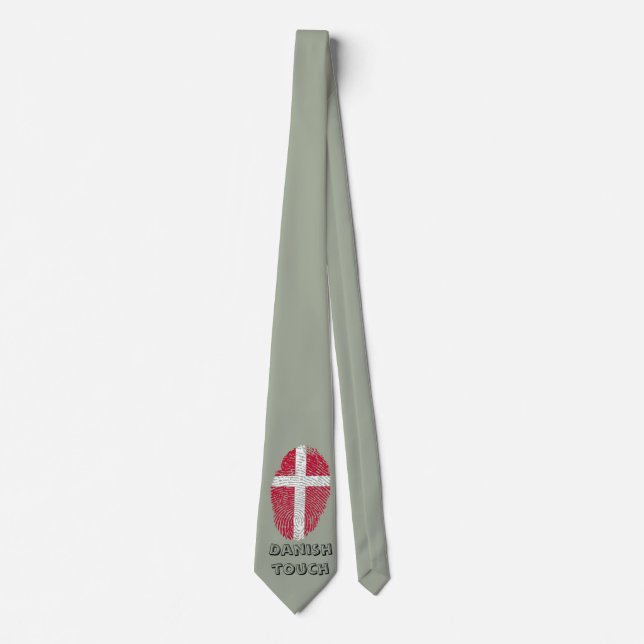 Danish touch fingerprint flag tie (Front)
