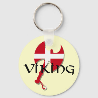 Danish Viking Denmark flag Ax Key Ring