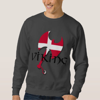 Danish Viking Denmark flag Axe Sweatshirt