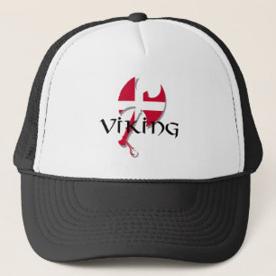 Danish Viking Denmark flag Axe Trucker Hat