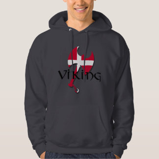 Danish Viking Denmark flag Euro Flag 2012 Axe Hoodie