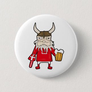 Danish Viking Fan 6 Cm Round Badge