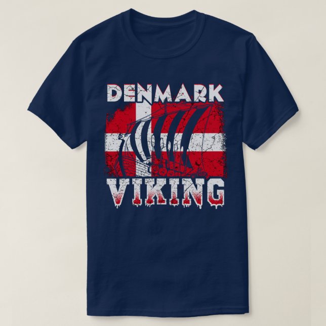 Danish Viking Ship T-Shirt (Design Front)