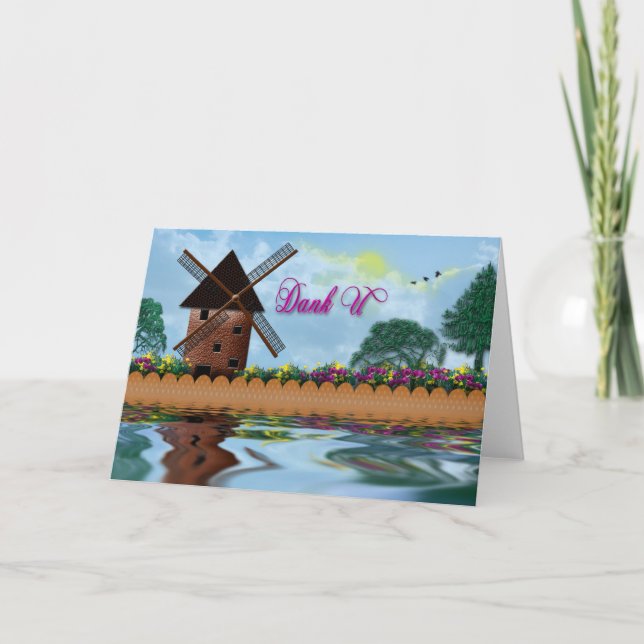 Dank U - Dutch (Thank You) Thank You Card (Front)
