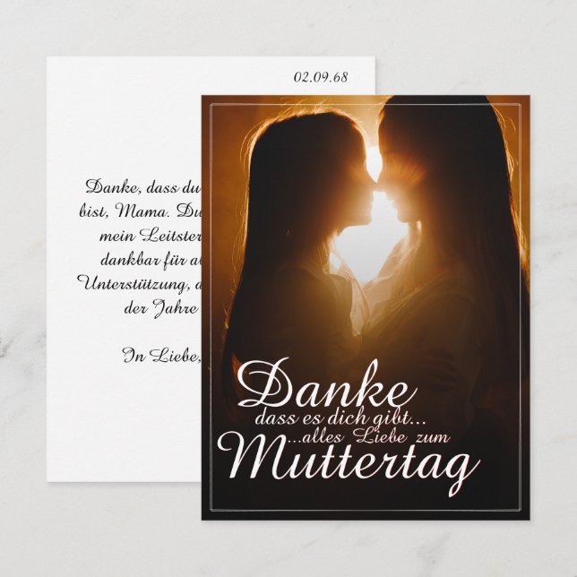 Danke, dass es dich gibt - Muttertag (Front/Back)