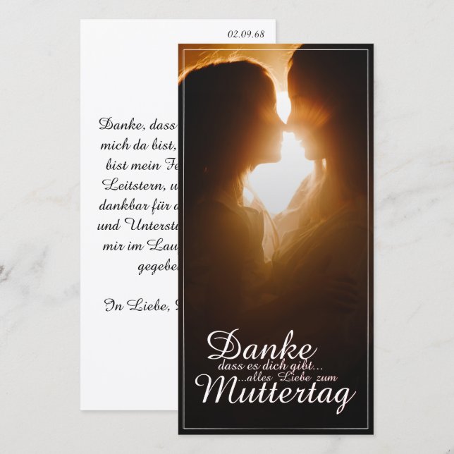 Danke, dass es dich gibt - Muttertag (Front/Back)
