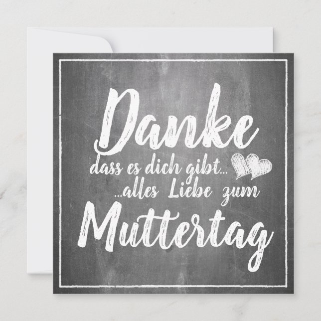 Danke, dass es Dich gibt - Muttertag - Kreidetafel (Front)