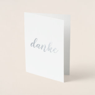 Danke German Thank You Brush Script Elegant Foil Card