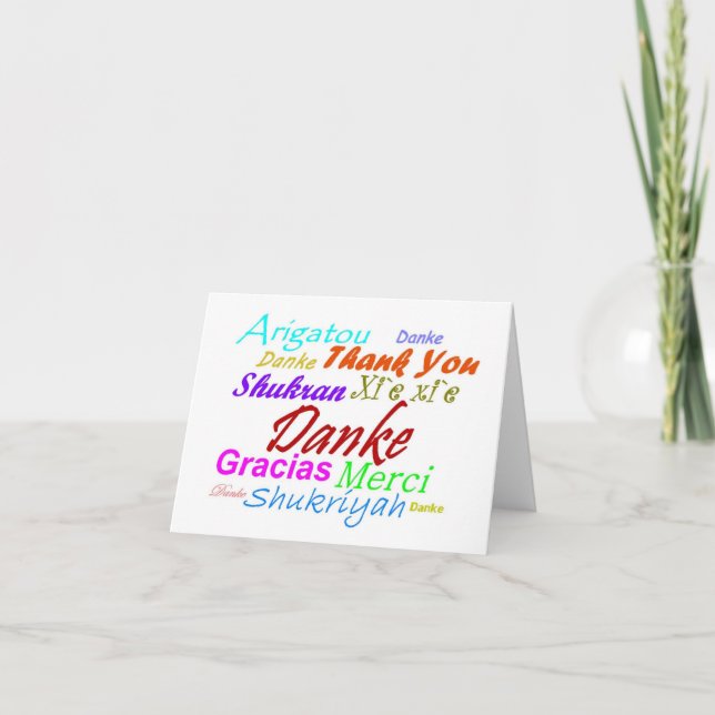 Danke-German-Thank You card in 8 languages (Front)