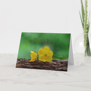 Danke mit gelbe Blüten Card