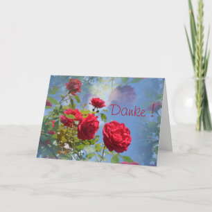 Danke mit roten Rosen Card