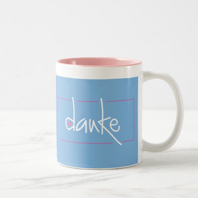 Danke Thank you mug in any language (Right)