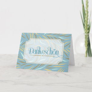 Dankeschon Sky Blue Botanical German Thank You Card