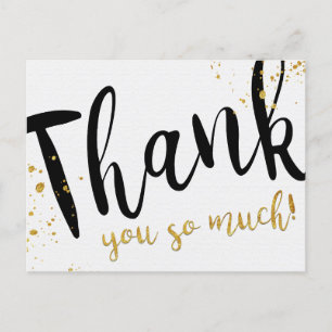 Danksagungskarte *Thank You* auf Englisch Postcard