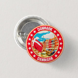 Danmark 3 cm round badge
