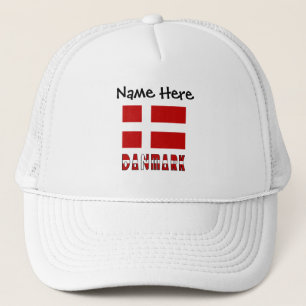 Danmark and Danish Flag Personalised  Trucker Hat