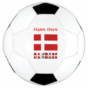 Danmark Dannebrog Red Personalised Name Football