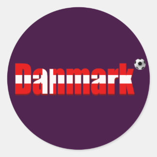 Danmark flag Denmark logo soccer fudbold gear Classic Round Sticker