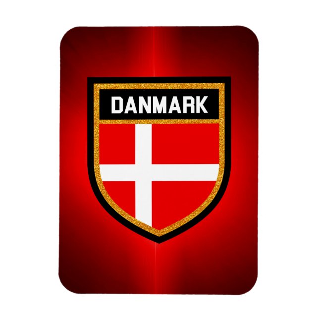 Danmark Flag Magnet (Vertical)