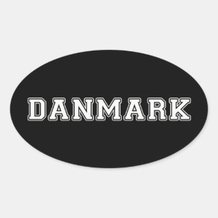 Danmark Oval Sticker