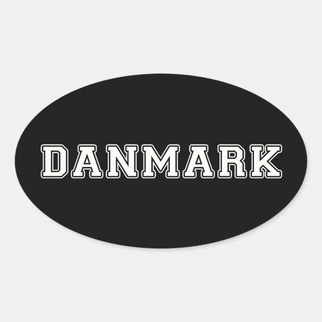 Danmark Oval Sticker (Front)