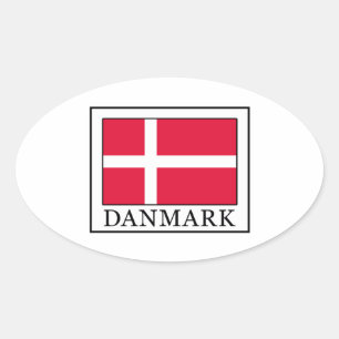 Danmark Oval Sticker