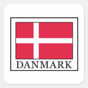 Danmark Square Sticker