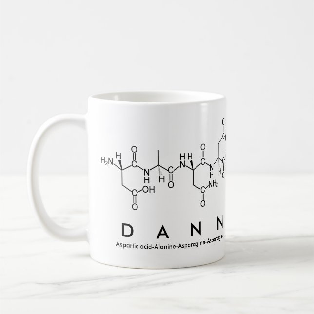 Dann peptide name mug (Left)