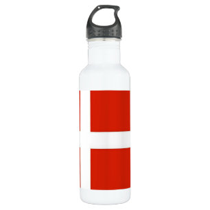 Dannebrog; The Official Flag of Denmark 710 Ml Water Bottle