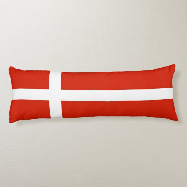 Dannebrog; The Official Flag of Denmark Body Cushion (Back)