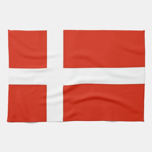 Dannebrog; The Official Flag of Denmark Tea Towel (Horizontal)