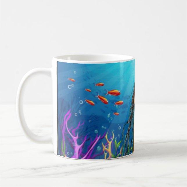 Danni the Mermaid  Coffee Mug (Left)