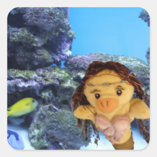 Danni the Mermaid Square Sticker