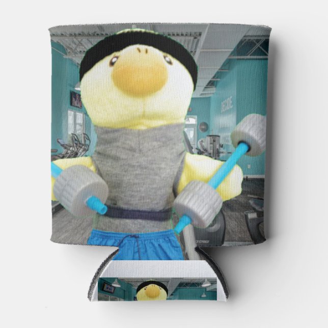 Danny Duck in the Gym Can Cooler (Front)