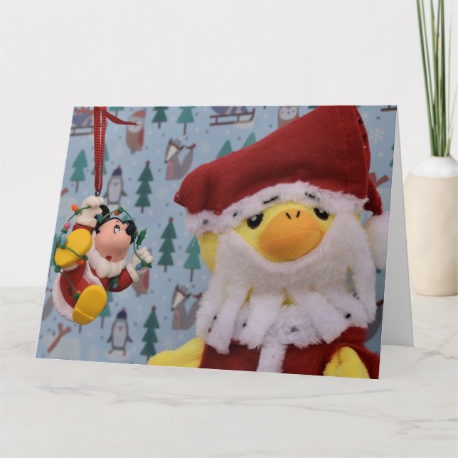Danny Duck Santa Christmas Card (Front)