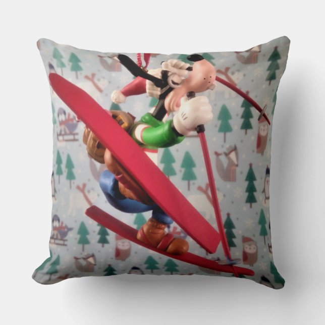 Danny Duck Santa Christmas Throw Pillow (Front)