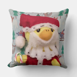 Danny Duck Santa Christmas Throw Pillow